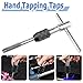 Mesee 6 Pcs Tap Wrench Tool Set, Adjustable T-Handle Tap Holder Wrench with Machine Screw Thread Metric Plug Taps M3 M4 M5 M6 M8 Taps for Metal/Aluminum/Plastic/Wood