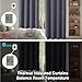 Simplebrand Ava Grey Blackout Curtains for Bedroom 63 Inch Length 2 Panels Set, Solid Thermal Insulated Energy Saving Rod Pocket Window Treatment Curtains Blackout Drapes, W40 x L63 Inch, Grey