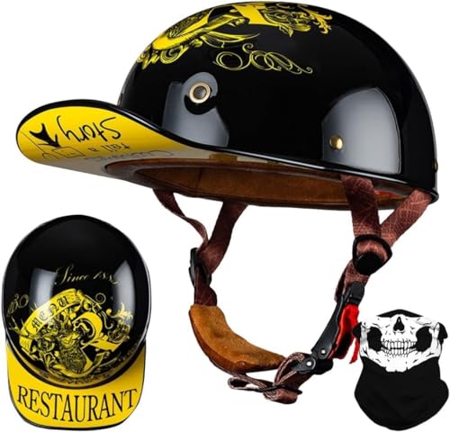 Casque de moto ouvert vintage pour street cruiser et trajets quotidiens en scooter