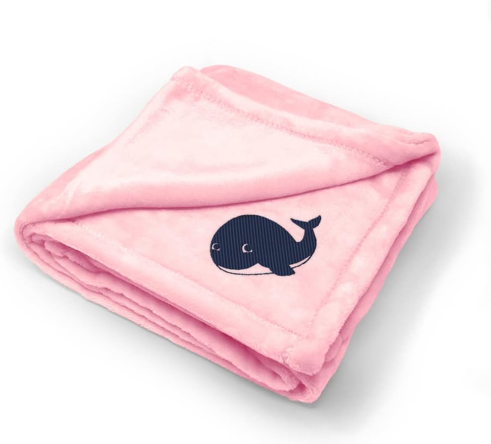 Nursery Bedding Baby Blankets for Boys & Girls Whale Sea Animal Polyester