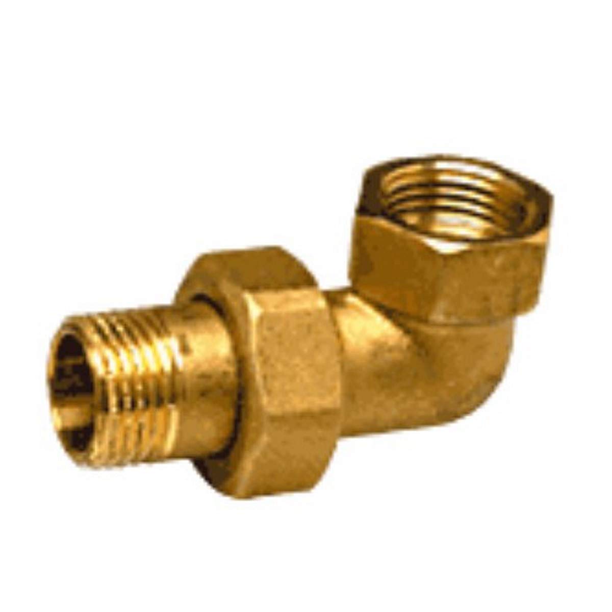 ThermadorCU12 - Connection Union Brass Nickel-Plated Elbow 90° to Screw - MF3/8"