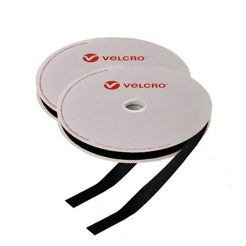16mm Velcro® Brand Hook & Loop Black Sew On 10m Rolls | Multiples Sent as Continuous Length