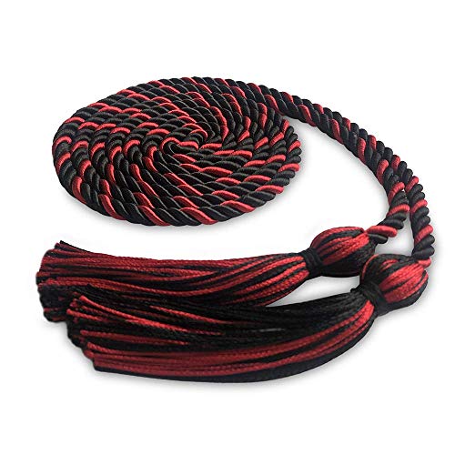 Endea Graduation Single Honor Cord Two-Color (Black/Red)