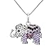 fablcrew Halskette für Damen Anhänger Damen Halskette Elefant Halskette Anhänger Liebespuppe 35cm+8cm violett