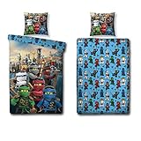 lego decke pferd LIEFERUMFANG: 2-teiliges Bettwäsche-Set mit 1 Kissen-Bezug: 80 x 80 cm + 1 Bett-bezug: 135 x 200 cm mit Reissverschluss am Decken-bezug und Kopfkissen-bezug · deutsche Standard-Größe · Ganzjahresbettwäsche