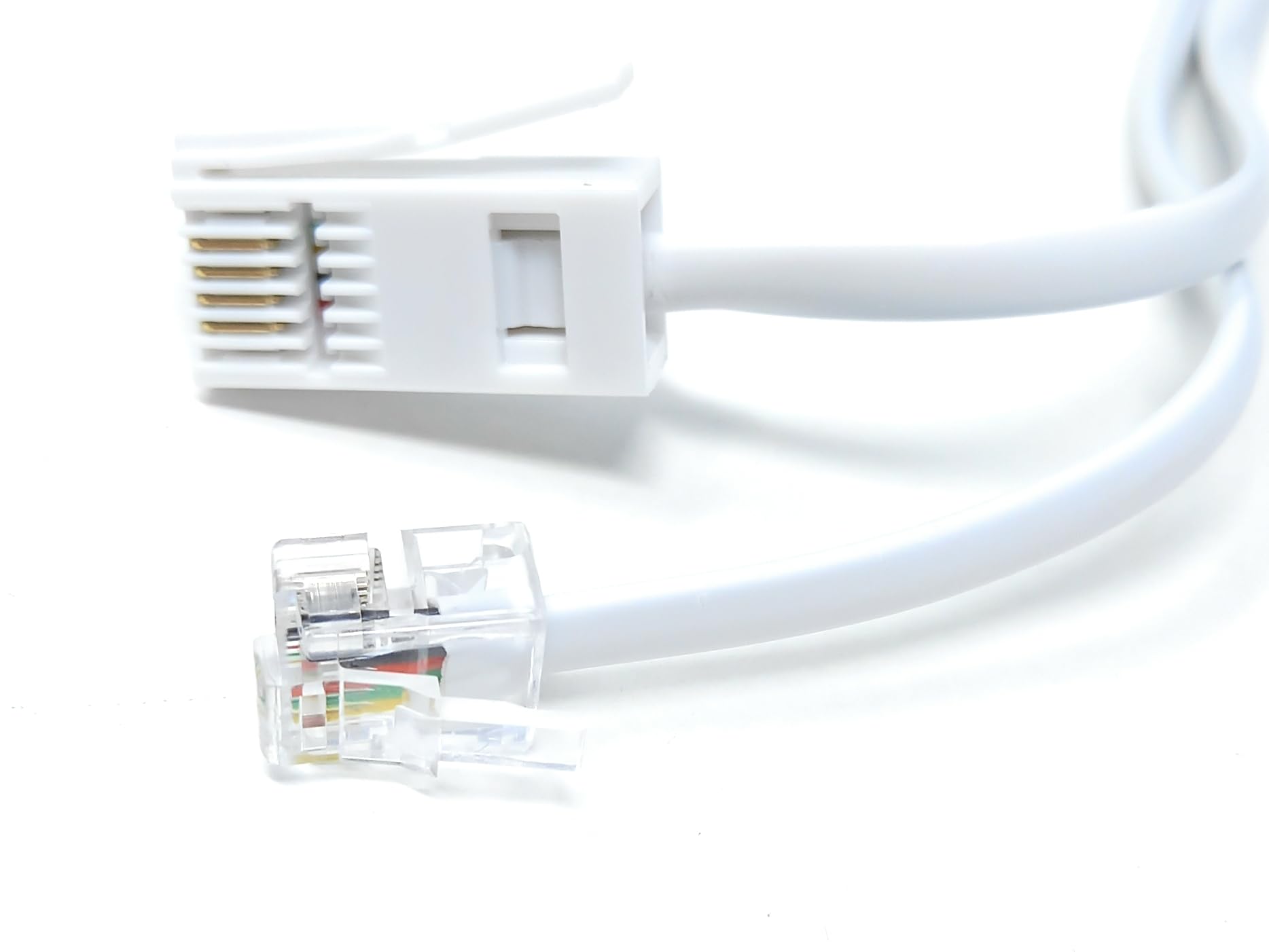 DRUT 5m BT to RJ11 4 Wire (431A) Male to Male UK Telephone Modem Lead Cable (White) 16.5ft - Image 2