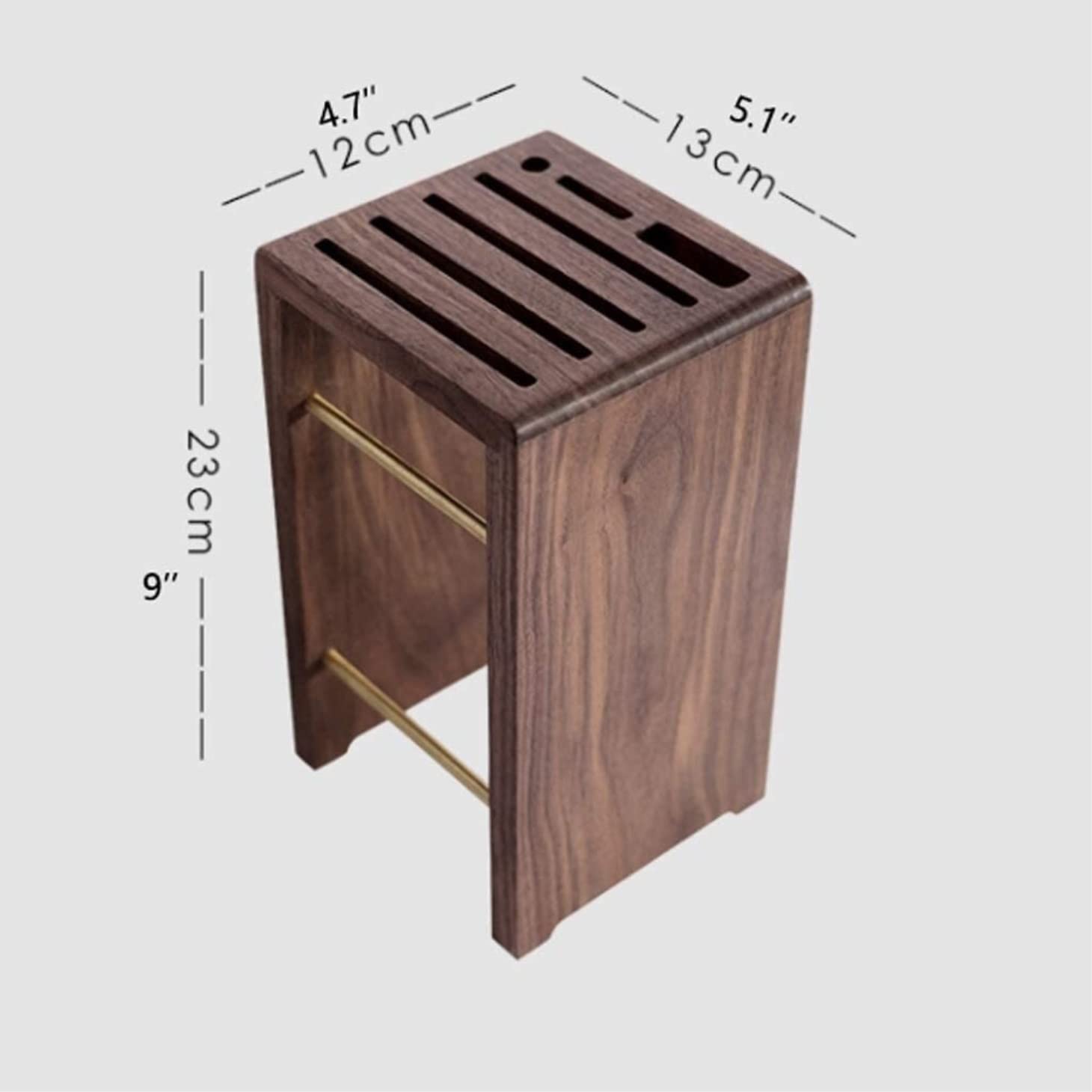 Messerblock, Knife Block Massivholz Messerhalter Holz Messerblock Ständer Trocken Atmungsaktiv Küchenzubehör Messerhalter ohne Messer(A)