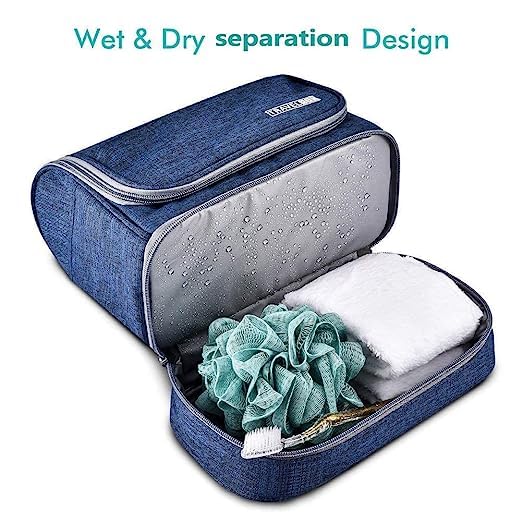 Image of Sunesh Creation Toiletry Kit Double Layer, Rich Looking Hanging Travel Hanging Toiletry Makeup Cosmetic Bag Waterproof Stylish Multipurpose Organizer for Men and Women Accessories