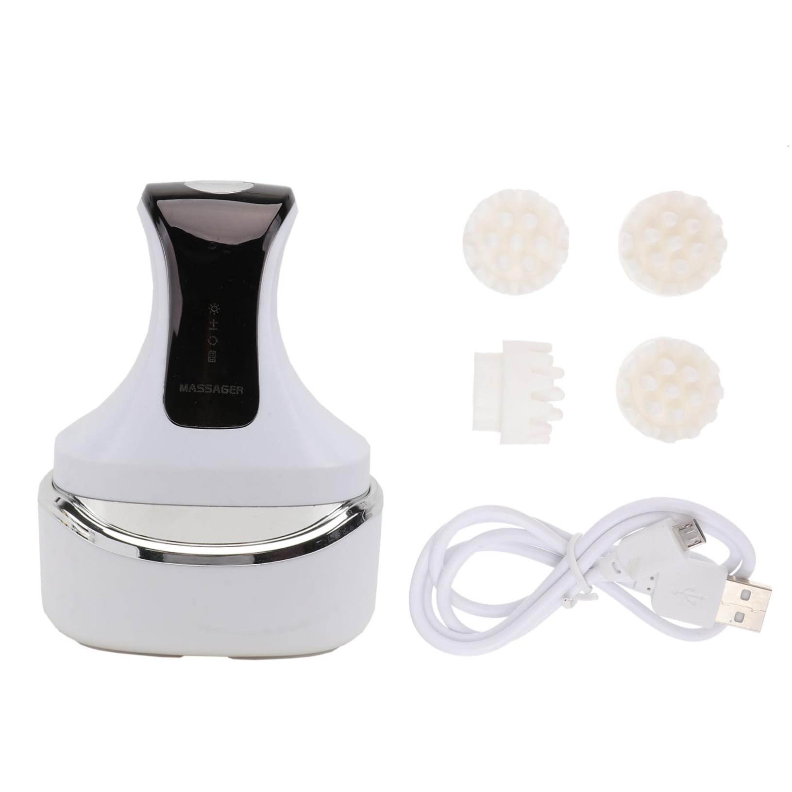 Massaggiatore Cuoio Capelluto Elettrico Ricaricabile Bianco