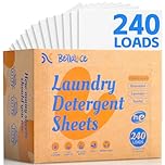 BellaLuce Laundry Detergent Sheets - Laundry Sheets, 240 Loads, Eco-Friendly, Plastic-Free, Fresh Linen Scent, Space Saving, Fast Dissolve & Hypoallergenic, Laundry Detergent for Home,Dorms,Essentials