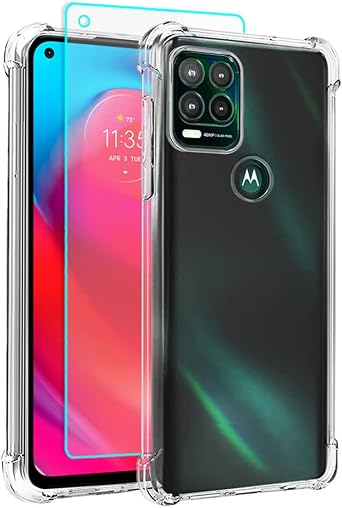 Moto G Stylus 5G 2021 Case & Screen Protector - Shockproof, Slim, Clear TPU Silicone Phone Cover