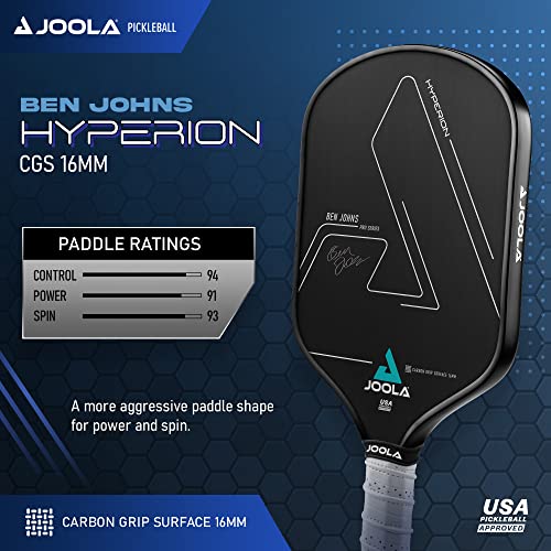 Joola Ben Johns Hyperion Cgs 16Mm Pickleball Paddle - Textured Carbon Grip Surface Technology For Spin & Control With Added Power - Polypropylene Honeycomb Core Pickleball Racket #TOP1