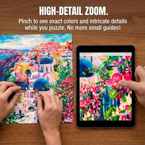 RONDA Europe Classics 3-Pack Rompecabezas de 1000 Piezas para Adultos | 3 monumentos icónicos europeos, imagen de referencia QR, piezas de corte de precisión, arte inspirado en viajes, diseños para exhibir miniatura 3