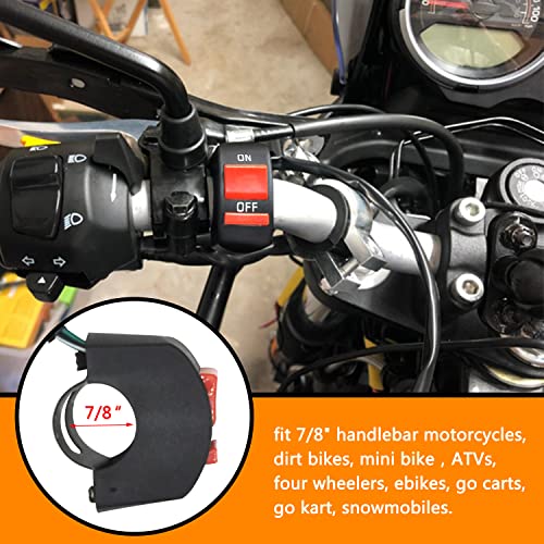 Holato 22Mm 7/8 Throttle Handle Grips Cable Clamp With On Off Switch For 79Cc 212Cc Coleman Ct100U Ct200U Baja Doodlebug Db30 Mb165 Mb200 50Cc 90Cc 110Cc 125Cc Ssr Coolster Apollo Crf50 Pit Dirt Bike #TOP2
