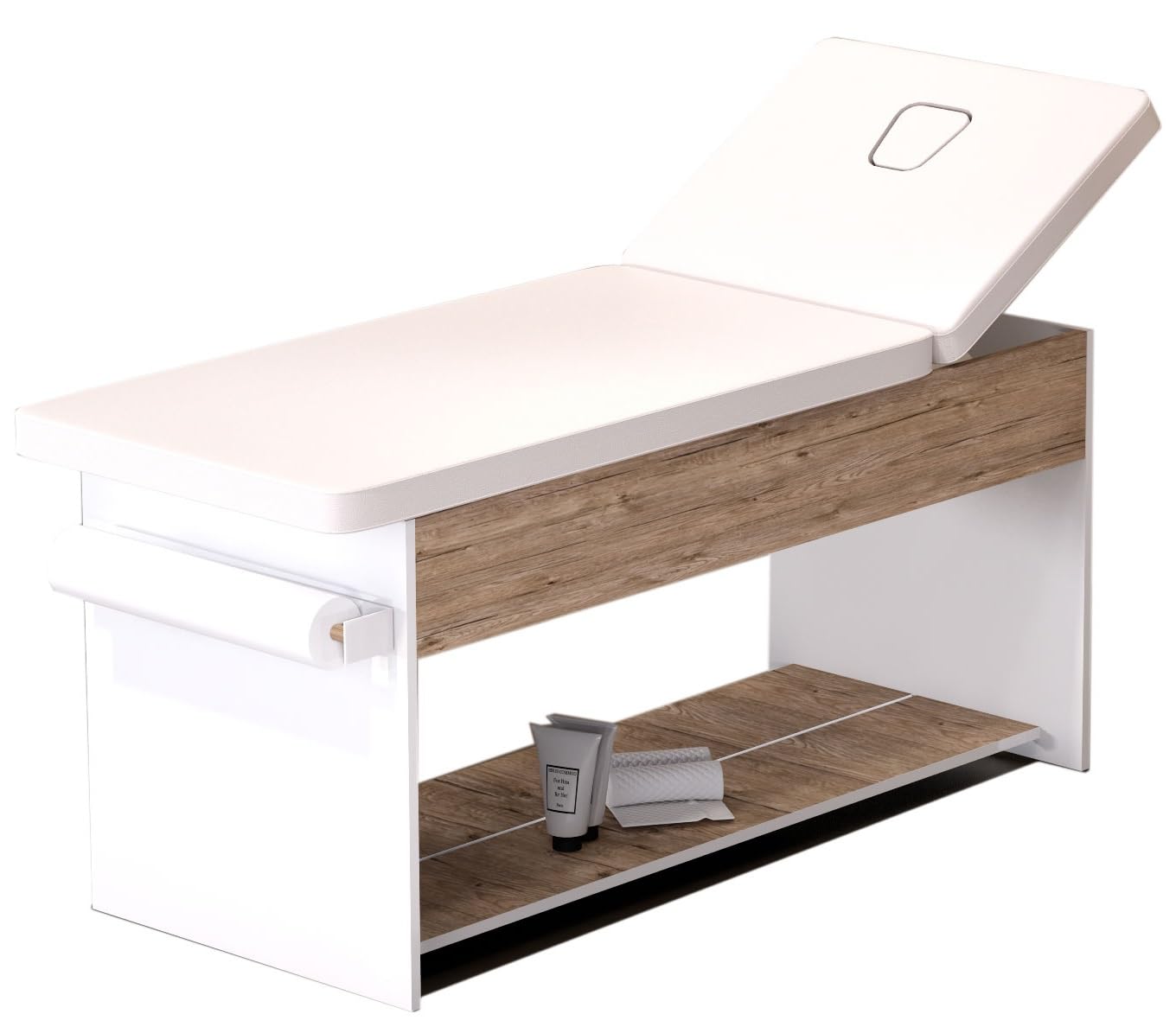 lettino massaggio professionale estetista, lettino centro estetico spa e centri benessere, modello Beauty Bianco