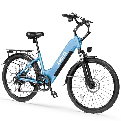 ESKUTE Electric Bike for Adults-70Miles 840 WH Removable Battery e-Bike,
