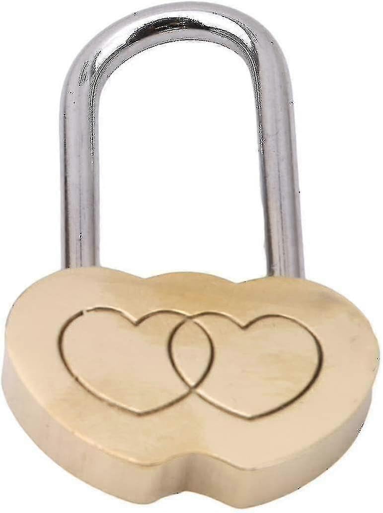 Joyhappst Image Color Heart Couple Locks Personalized Engraved Padlock Diary Book Lady Handbag