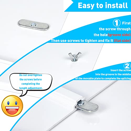 TOPOWN 5 Stück Fensterabdichtung Platte für Mobile klimageräte, Einstellbare Fenster Kit Platte für Abluftschlauch mit Durchmesser 13/15cm, für vertikal/horizontal Schiebefenster, mit Fenster Adapter