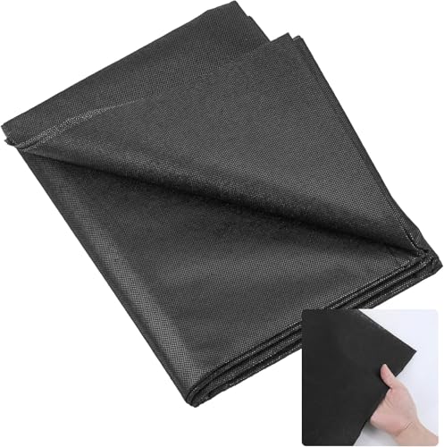 200x100 cm Entretela Termoadhesiva Doble Cara, 55 g/m² Guata Termoadhesiva Gruesa, Entretela para Planchar Negro, Guata Termoadhesiva Tela Adhesiva No Tejida Fusible, para Reforzar Tejidos