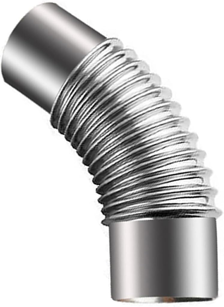 Puaisjn One Color 90 Degree Stove Pipe, 45 Degree Galvanized Steel Chimney Pipe Elbow Flue Adapter Stove Bend Multiple Sizes