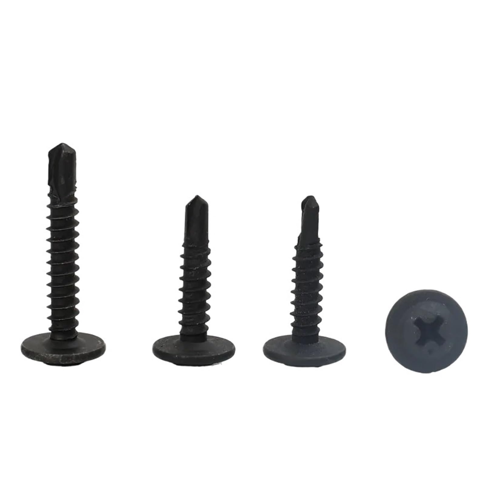 EBZFASO Drawer runners, Self-Tapping Screws 304 Stainless Phillips Pan Head Flat End(200PC,19MM)