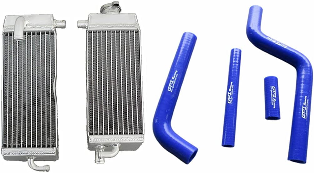 Aluminum Radiator + Silicone hose For 1996-2001 Yamaha YZ125 YZ 125 1997 1998 1999 2000 (Blue)