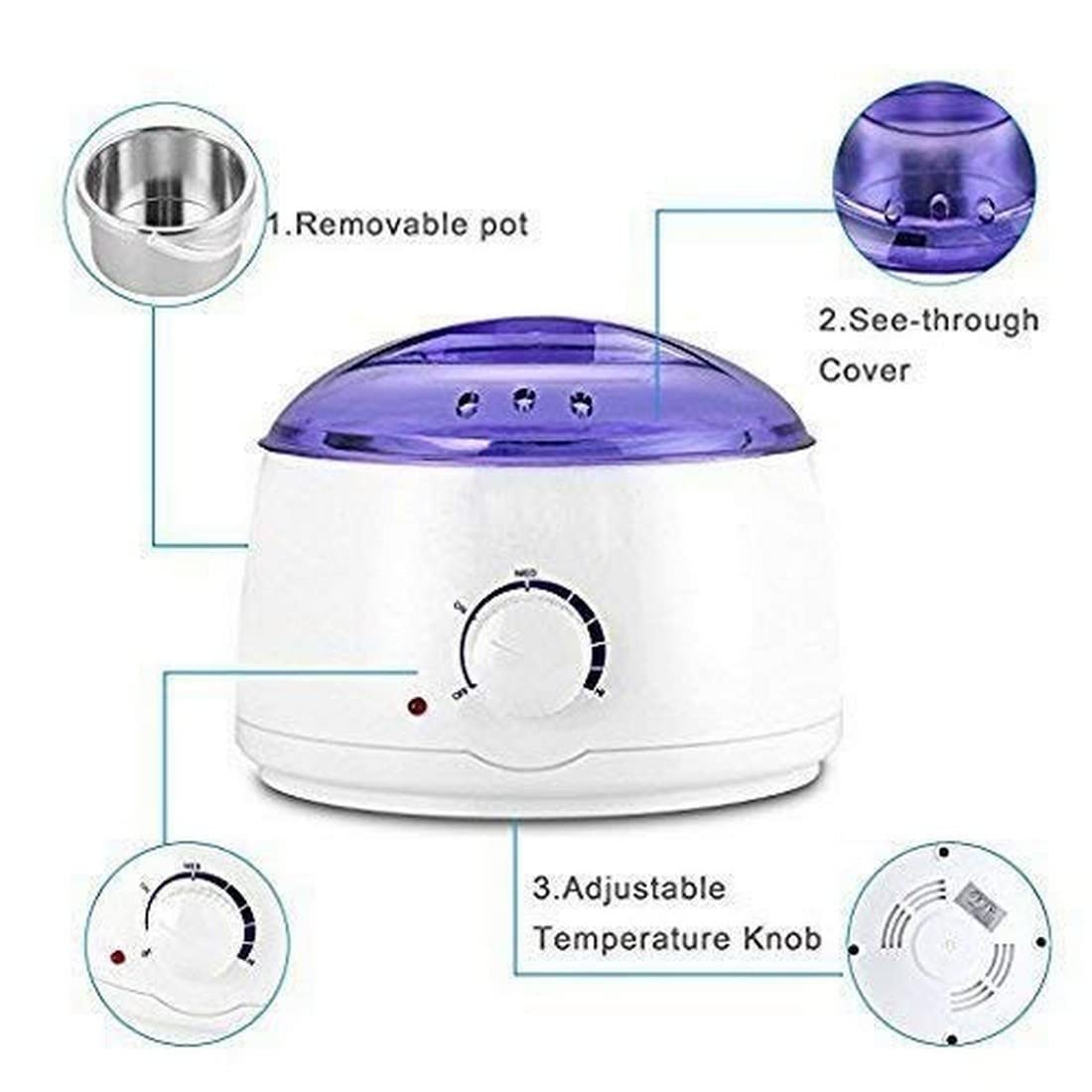 Krishna Zone Wax Heater Warmer Hot Wax Heater for Hard, Strip and Paraffin Waxing (Multicolour) 3