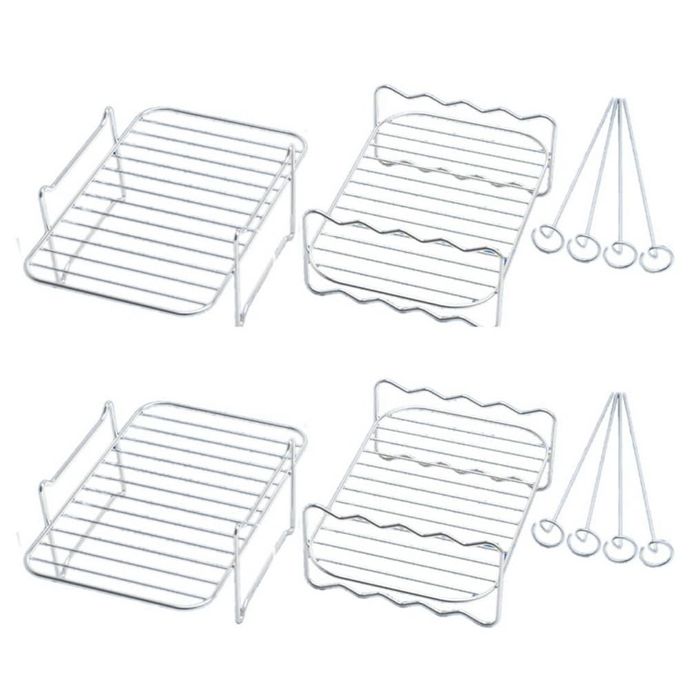 Hndhbfgrt 2X Air Fryer Rack for Dual Basket,Air Fryer Multi-Layer Rack,for Foodi DZ201 DZ40 Double Basket Air Fryer