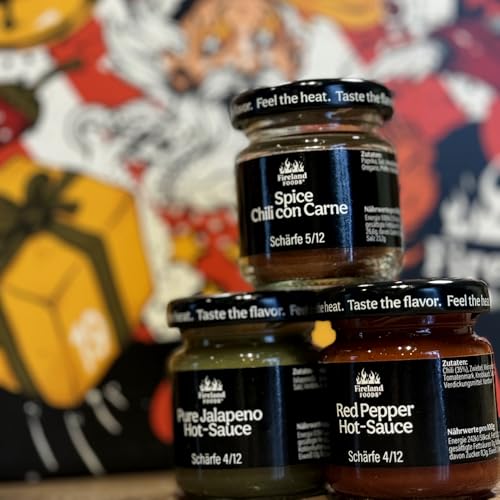 Chili- und BBQ-Adventskalender mit 24 Produkten | von mild bis höllisch | Geschenk für Advent und Weihnachten | Geschenk für Männer | Version mit Türchen | 1170g Füllgewicht