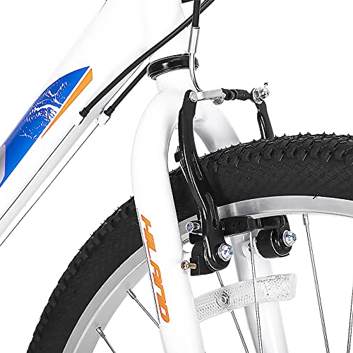 HILAND 26/27,5 Zoll Mountainbike Hardtail MTB Bike Fahrrad V-Bremse 18 Gänge für Herren Frauen Jungen und Mädchen mit 457mm Stahlrahmen – Bild 3