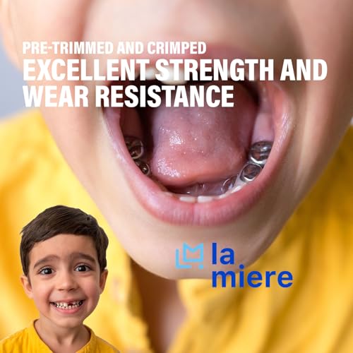 Image of LA MIERE 5Pcs Dental Kids Crown Primary Molar Pedo Crowns Stainless Steel 48 Sizes DUR7 (9.7X8.2mm)