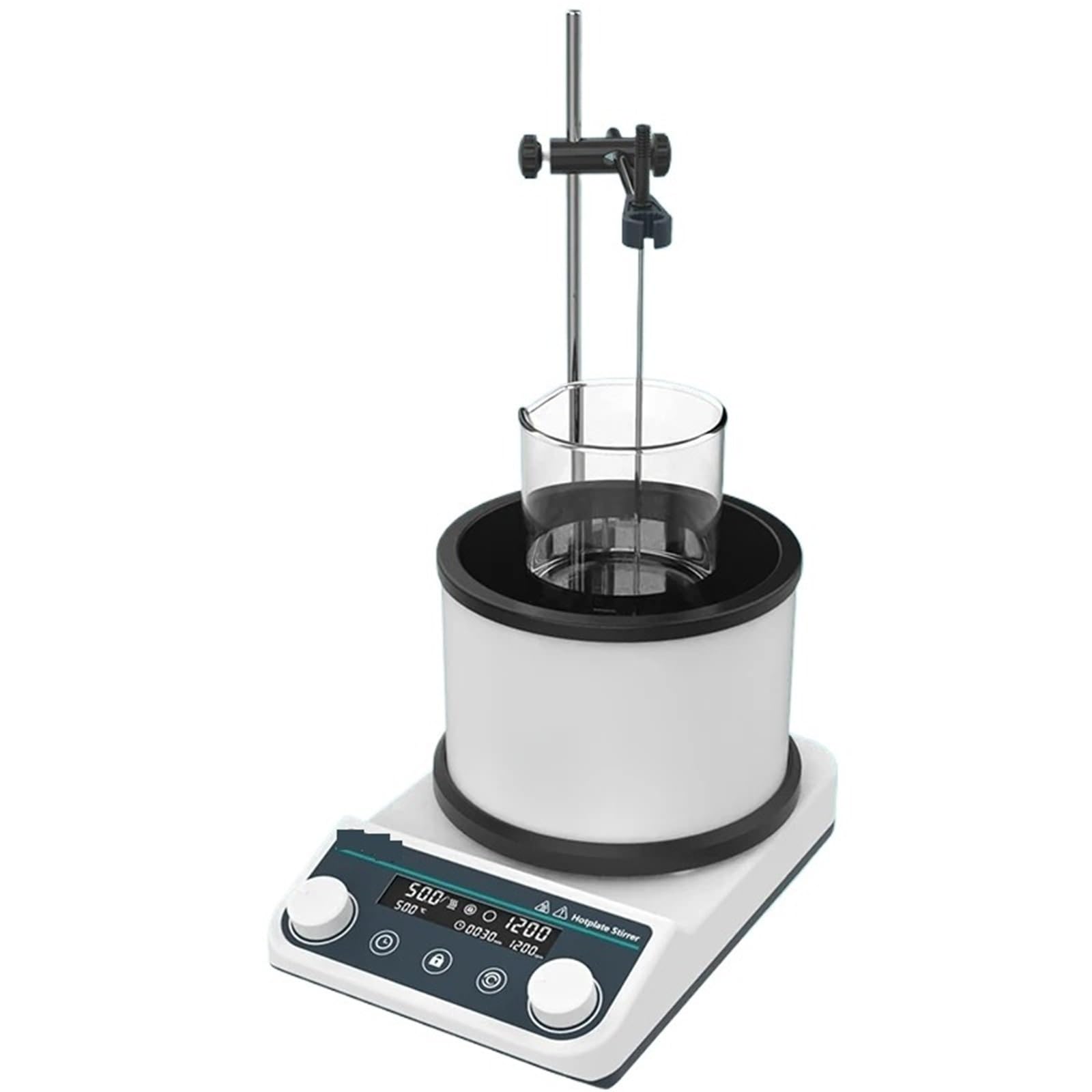 Centrifuga Agitatore magnetico a raccolta di calore da laboratorio con display digitale a temperatura costante, bagno d'acqua, d'olio, doppio scopo