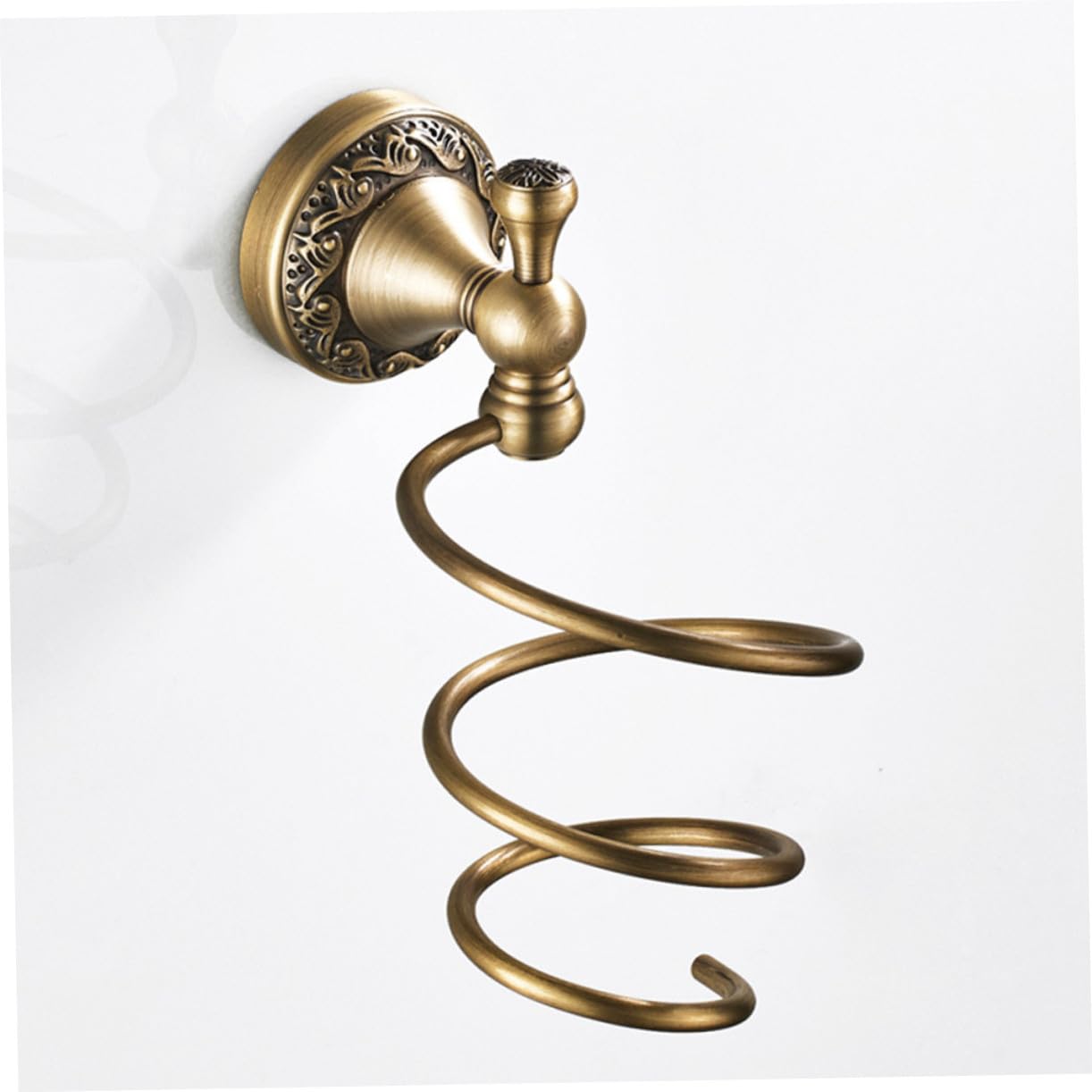 Gatuida Soporte Sostiene de Pelo Dorado Espiral para en de Cobre el Secador Herramientas para Estante y Protege de Peluquería para Baño Dormitorio