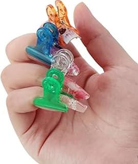 مشابك بلاستيكية ملونة، مجموعة من ٣ قطع، متعددة الألوان (أزرق، برتقالي، أخضر)