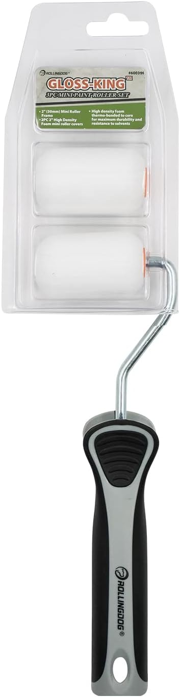 ROLLINGDOG Mini Foam Paint Roller-2 Inch High Density Foam Roller Covers, Small Sponge Roller for Painting and Triming : Everything Else