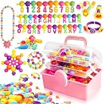 Snap Pop Toy Beads Kits - 850PCS Arts and Crafts Toys for Kids, Necklace Bracelet Ring Hairband Creativity Snap Set Holidays Christmas Birthday Gifts Jewelry Making Kit for 3 4 5 6 7 8 Year Old Little Girls