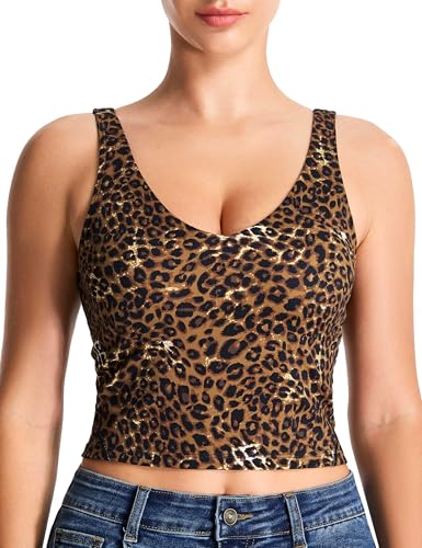 Image of THE GYM PEOPLE Womens' Sports Bra Longline Wirefree Padded with Medium Support