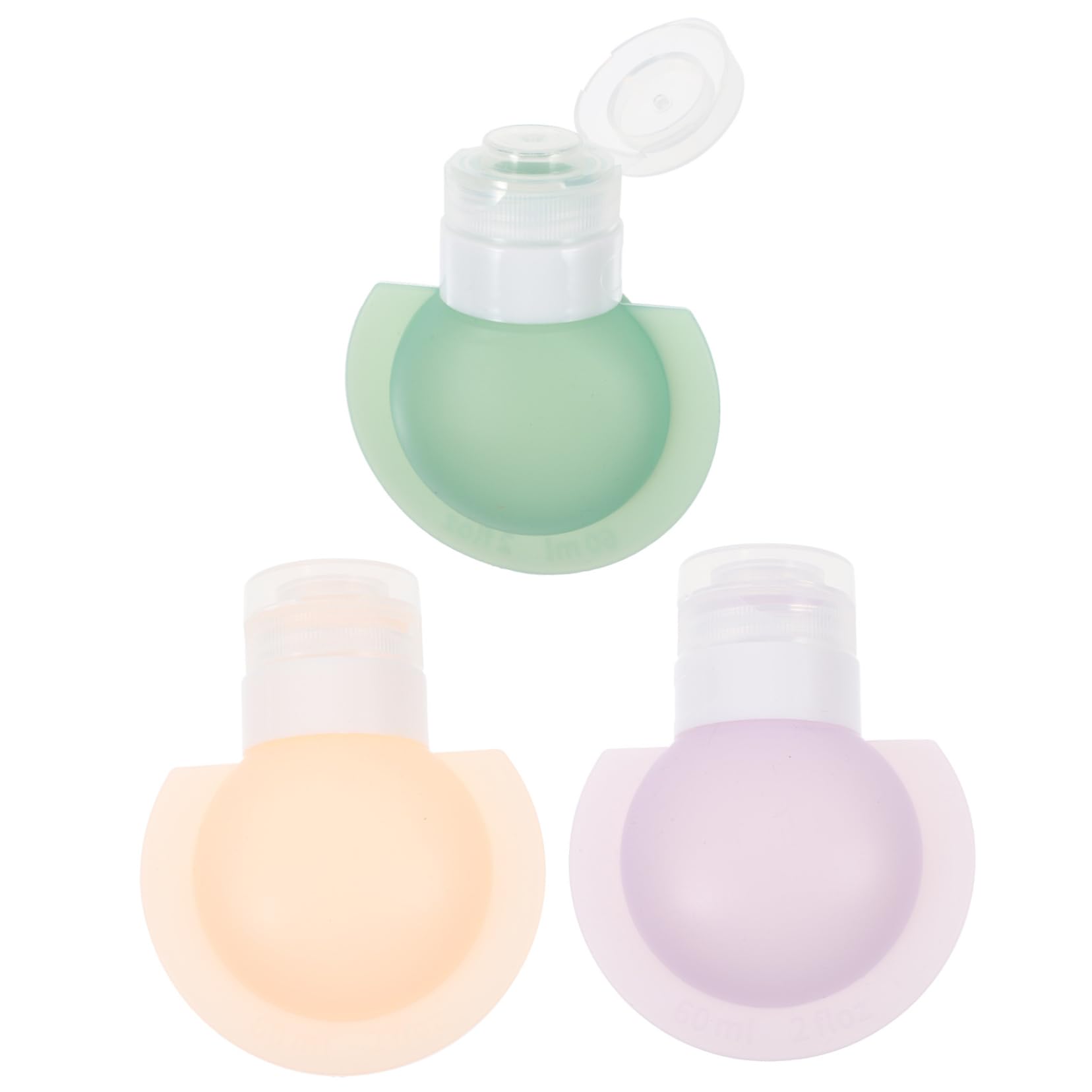 PACKOVE 4 Set Set Bottiglia in Silicone Ricarica Di Shampoo Bottiglie Portatile Bottiglia Da Toilette Da Viaggio Flaconi Di Shampoo E Balsamo Da Viaggio Per o Pp 3 Pezzi*4