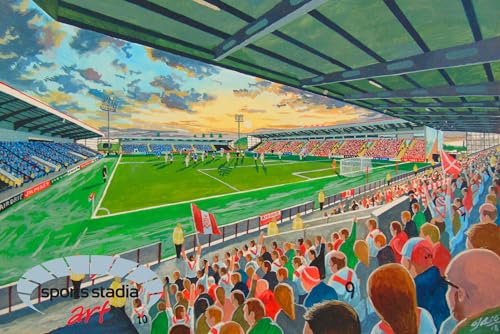 Poster Excelsior Stadium Airdrieonians FC idéal pour déco de salon ou bureau