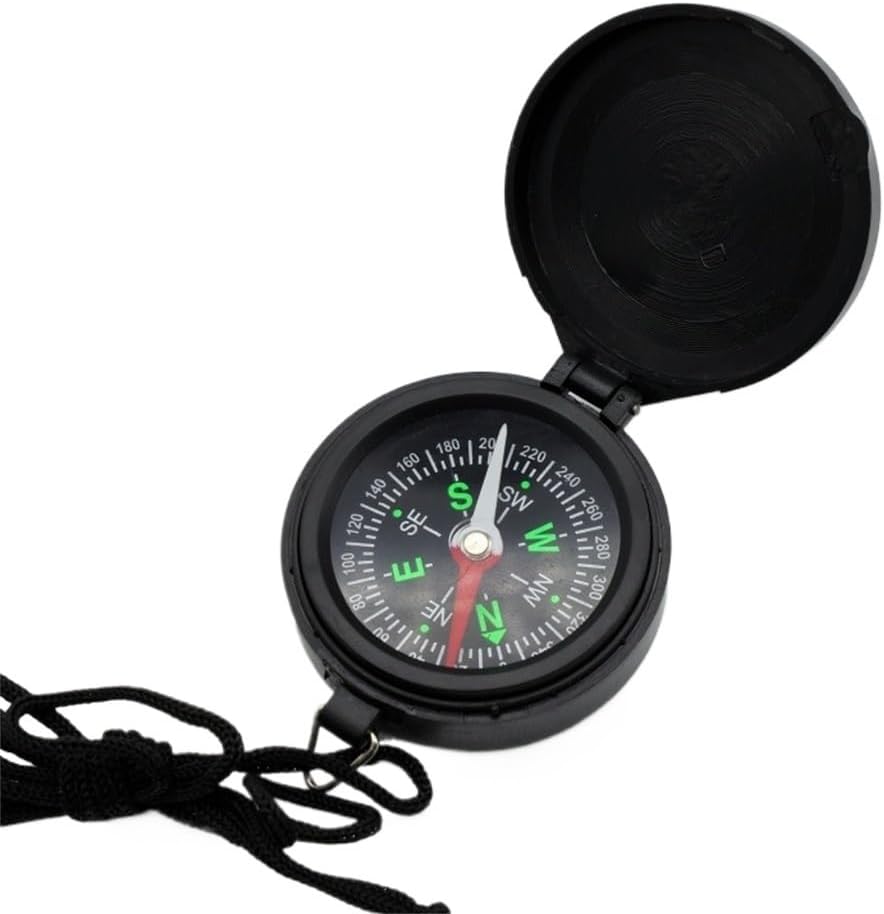 Clamshell Plastic Compass Portable Outdoor Camping Orientation Needle