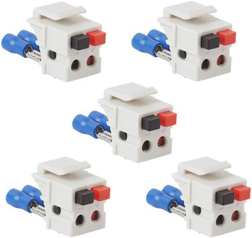 VSEER Speaker Keystone Jack Spring Loaded Speaker Jack for Keystone Wall Plate