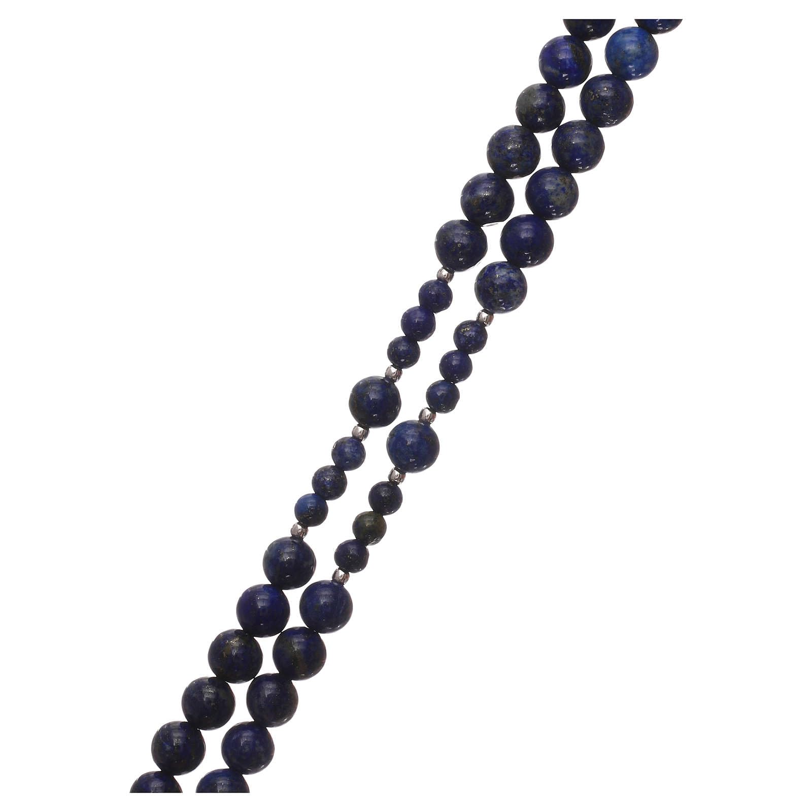 Holyart Rosarios de Plata: Rosario plata 925 y granos lapis
