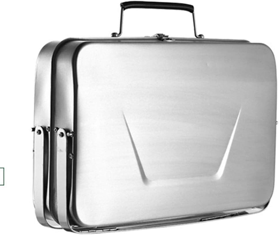 Portable Charcoal Grill Foldable Stainless Steel BBQ Grill Tool Barbecue Grill Barbecue Grill for Outdoor Camping Picnics Charcoal Grill BBQ Grill (Color : Black)