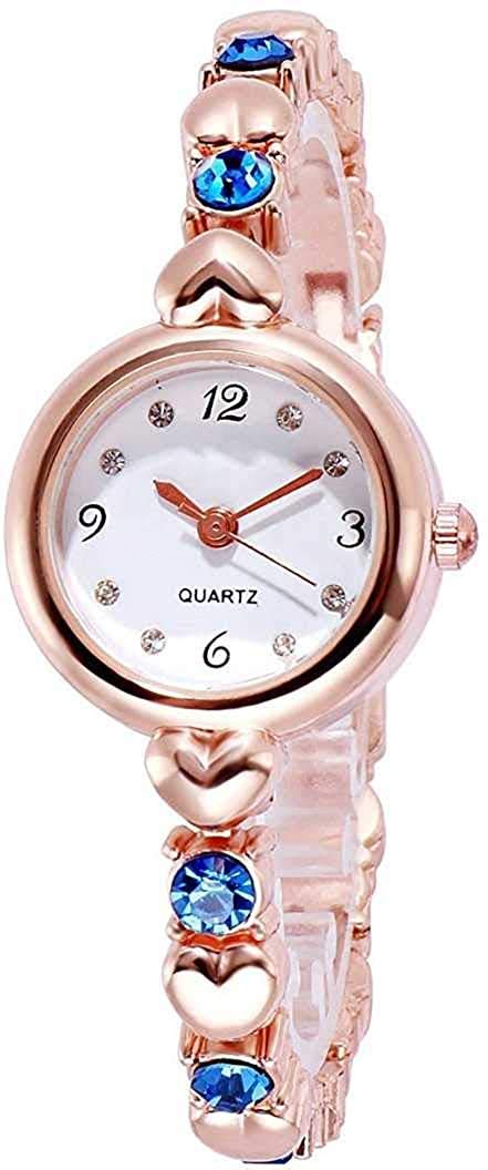 niyati Nx Analogue Blue Diamond Studded Rose Gold Chain Strap Analog Watch for Womens & Girls Watch (B08LCCCCLY) Amazon Price History, Amazon Price Tracker