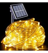 YEGUO Solar Christmas Lights Outdoor Waterproof, 72ft 200 LED Solar String Lights Outdoor, Clear ...