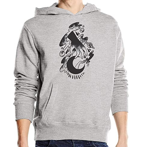 Sweat à capuche gris style tatouage pour vos sorties urbaines et soirées décontractées
