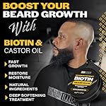 Hair Illusion MAXIMUM POTENCY BIOTIN Beard Balm For Beard Growth And Softening, Black - Image 3