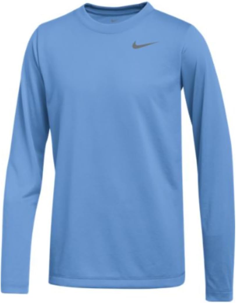 Nike Boys Legend Long Sleeve Athletic T-Shirt (US, Alpha, Small, Regular, Sky Blue)
