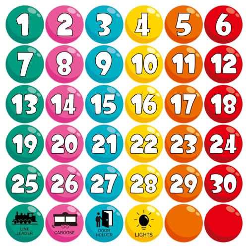 Line up Spots for Classroom Floor- Number Spot Markers Stickers,