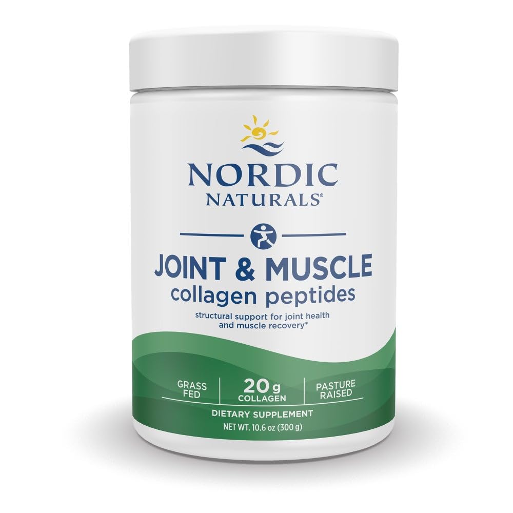 Nordic Naturals Joint & Muscle Collagen Peptides, Unflavored - 10.6 Ounces - Collagen Supplement for Skin Health and Joint Mobility - 15 Servings